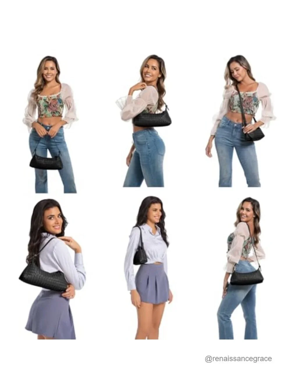 Woven Faux Leather Hobo Handbag with Adjustable Crossbody Strap